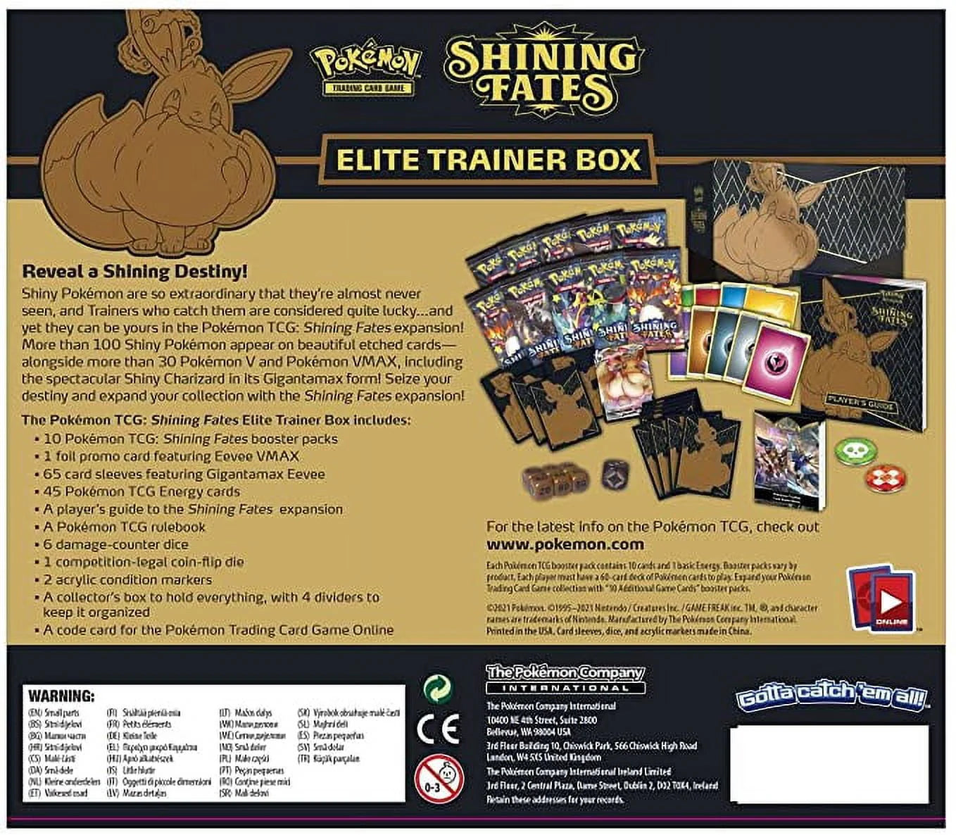 Pokemon TCG Sword & Shield Shining Fates Elite Trainer Box W11860