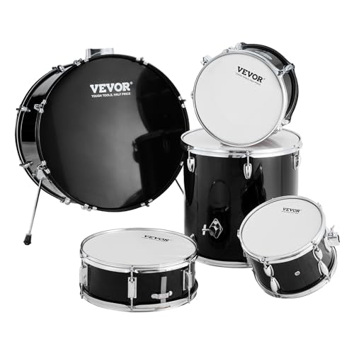 VEVOR Adult 5-Piece Drum Set, 22 Inch Full Size Kit, Black L366261
