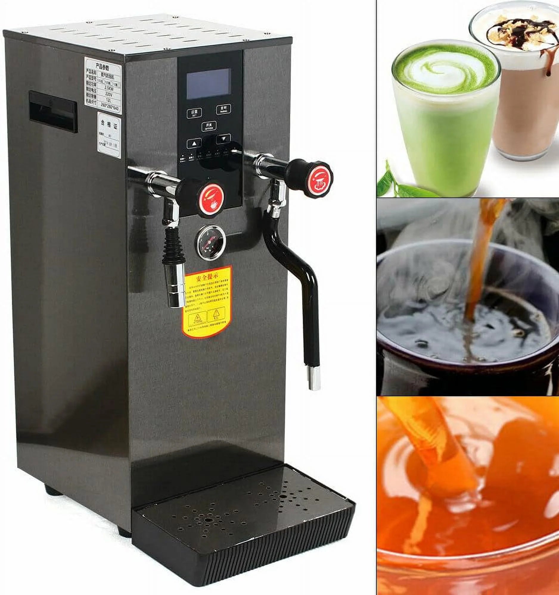 MIDUO 2500W Commercial Stainless Steel Espresso Coffee Machine O932
