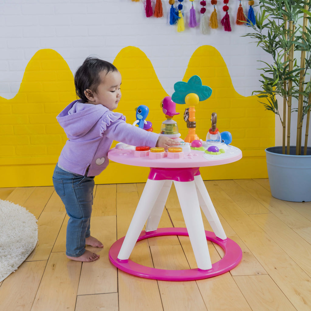 Bright Starts Around We Go 2-in-1 Baby Activity Center & Table, Tropic Coral J1927