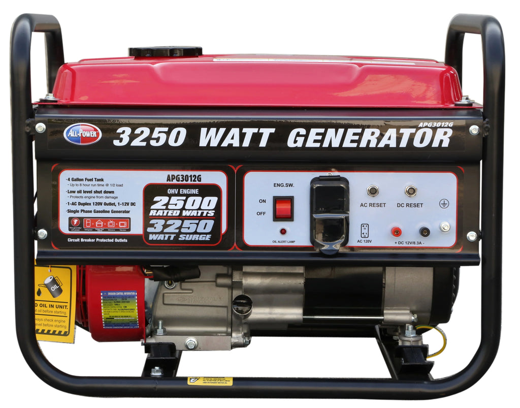 All Power APG3012G 3250 Watt Portable Gas Generator Z7936
