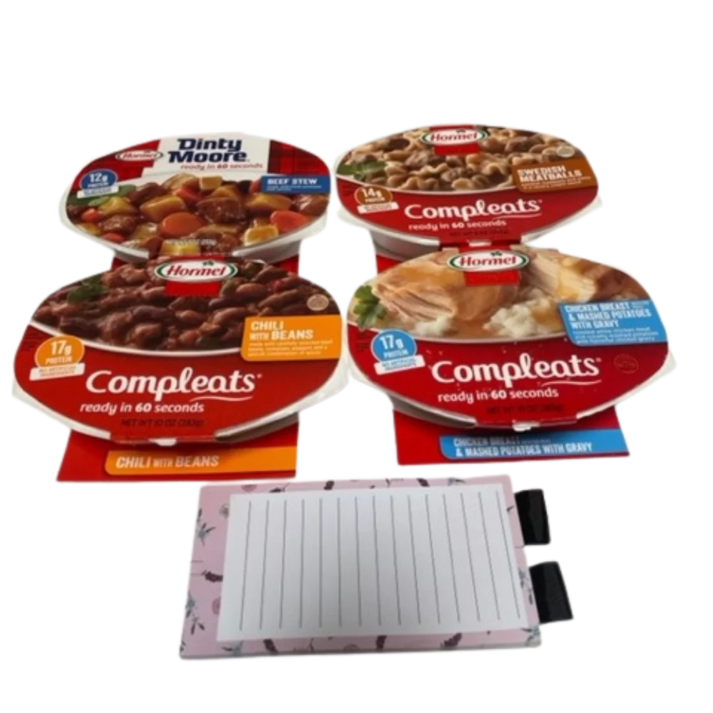 Hormel Compleats Dinner Variety Pack of 4 with Magnetic NotePad T270033
