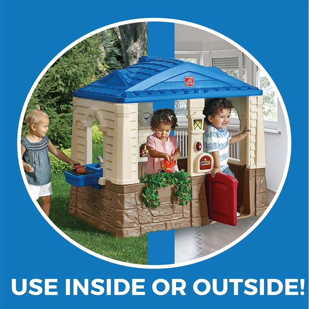 Step2 Neat & Tidy Cottage II Brown Playhouse Plastic Kids Outdoor Toy G21972