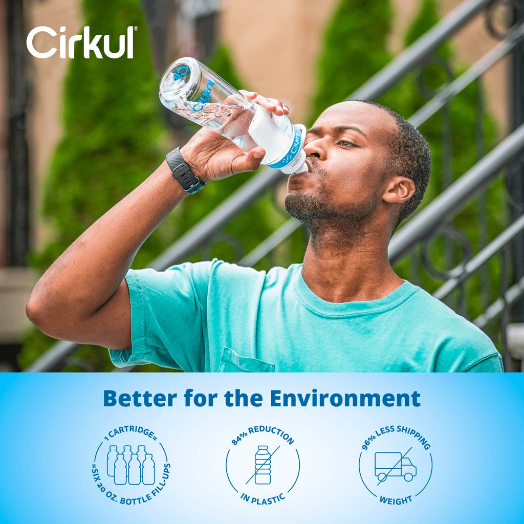 Cirkul 22oz Plastic Water Bottle Starter Kit with 2 Flavor Cartridges Z291756