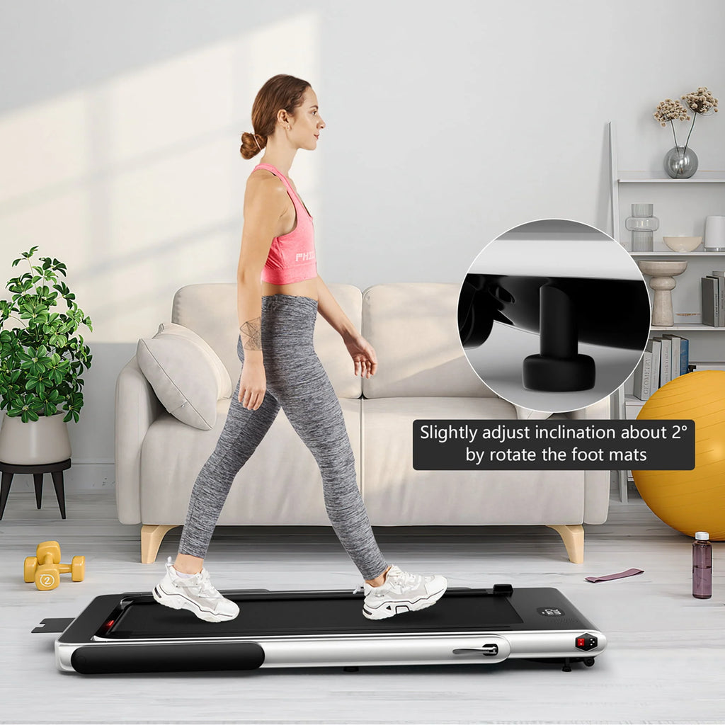 SuperFit 2 in 1 Folding Treadmill with APP Control Speaker Black D991