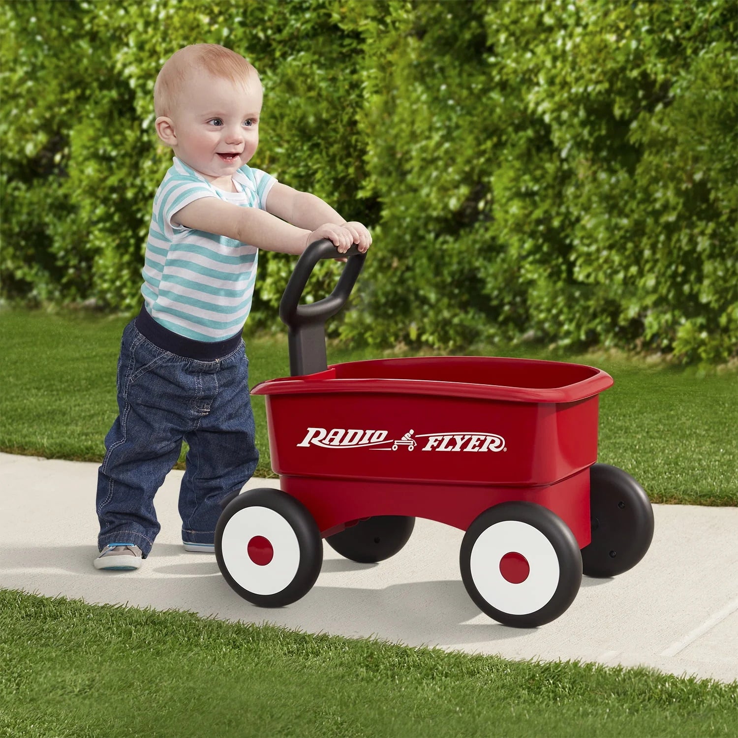 Radio Flyer My 1st 2-in-1 Play Wagon Push Walker Red T45095