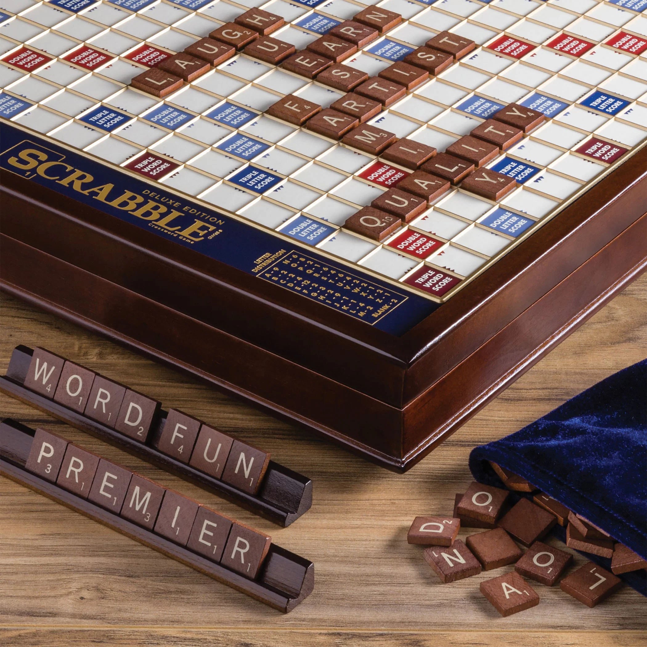 Winning Solutions Scrabble Game Deluxe Wooden Edition F591