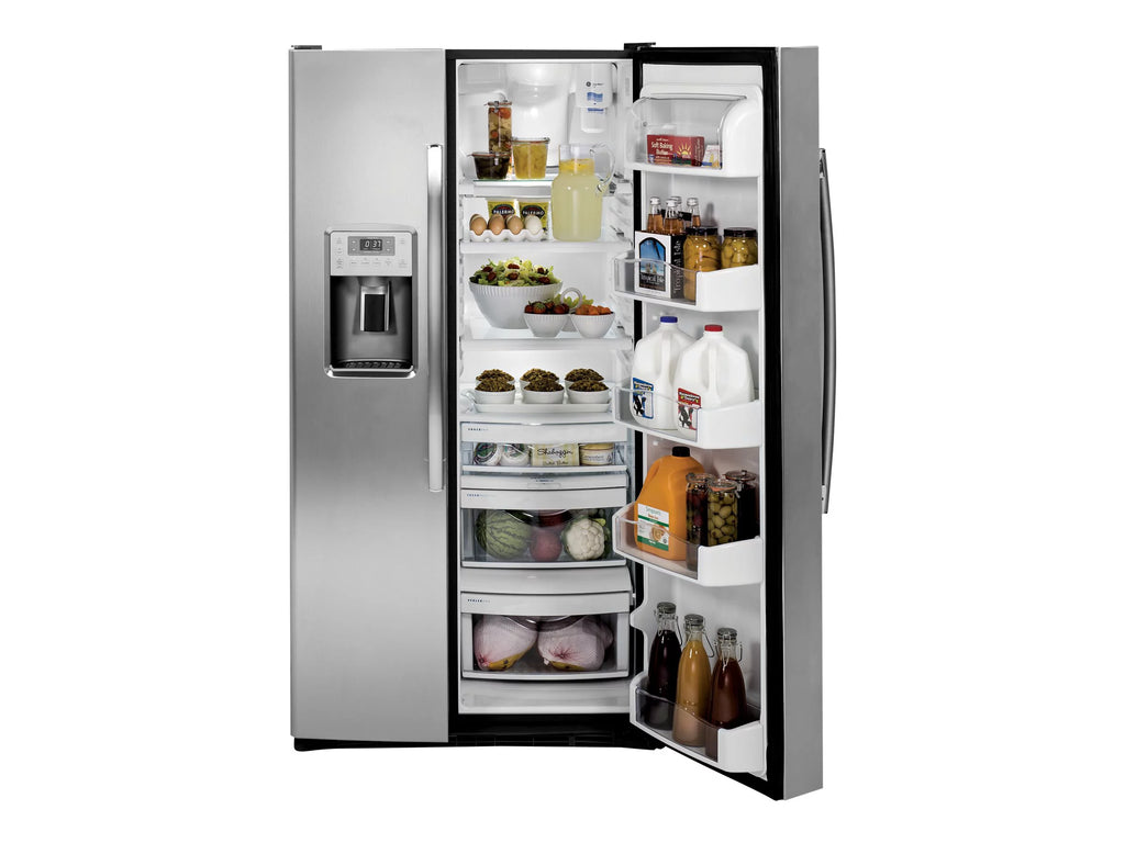 GE Profile PSS28KSHSS Side-by-Side Refrigerator with Water and Ice Dispenser, Stainless Steel Q119816