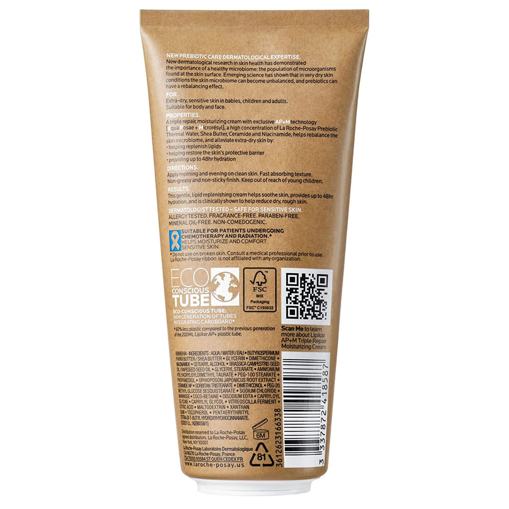 La Roche-Posay Lipikar AP+M Triple Repair Moisturizing Cream for Extra Dry Skin U242715