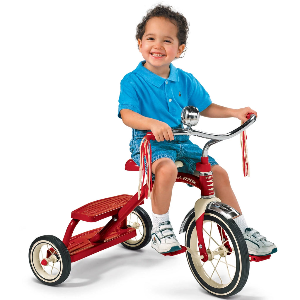 Radio Flyer Classic Red Dual Deck Tricycle, 12 Front Wheel J519