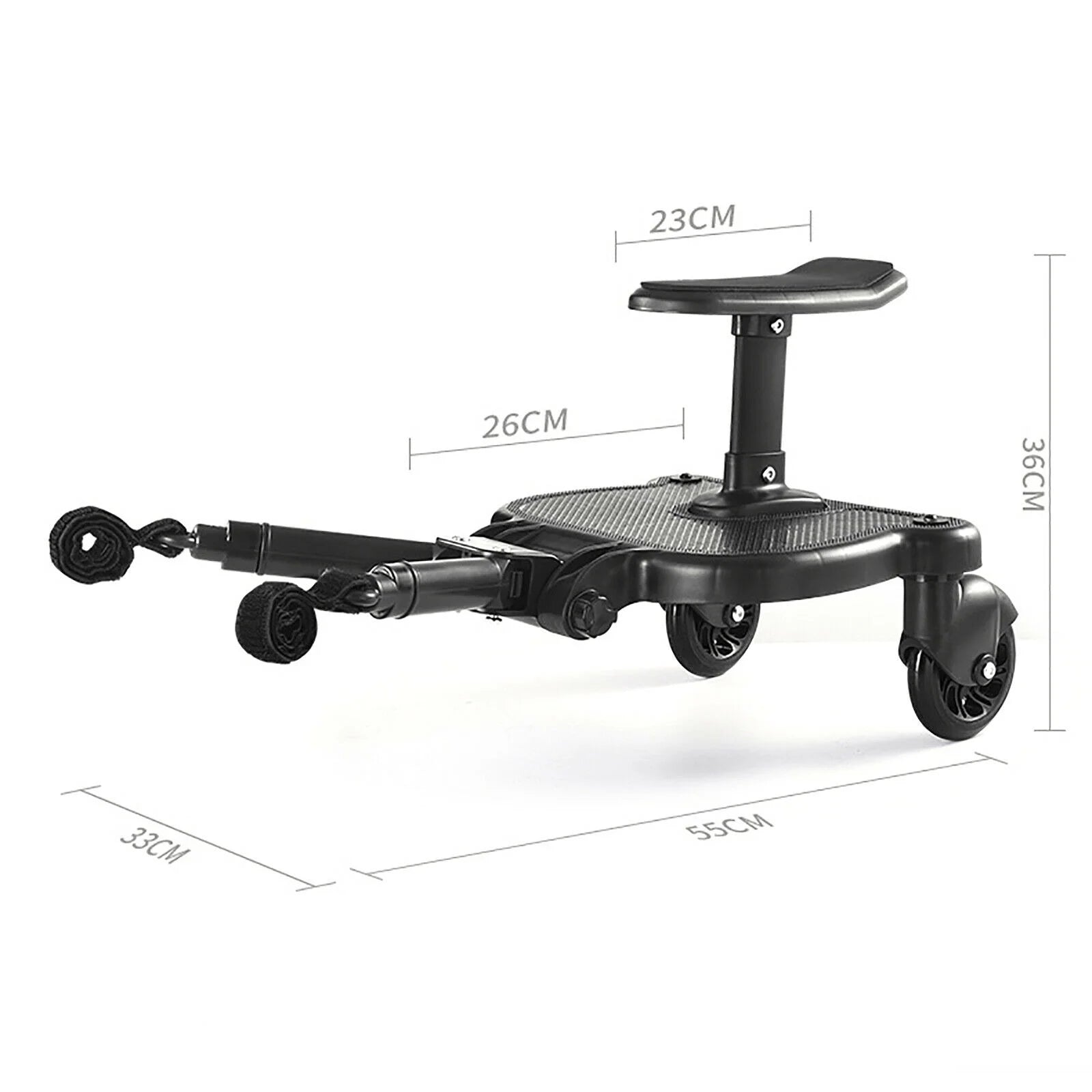 TOOL1SHOoo Universal 2-in-1 Stroller Ride Board with Detachable Seat W77866