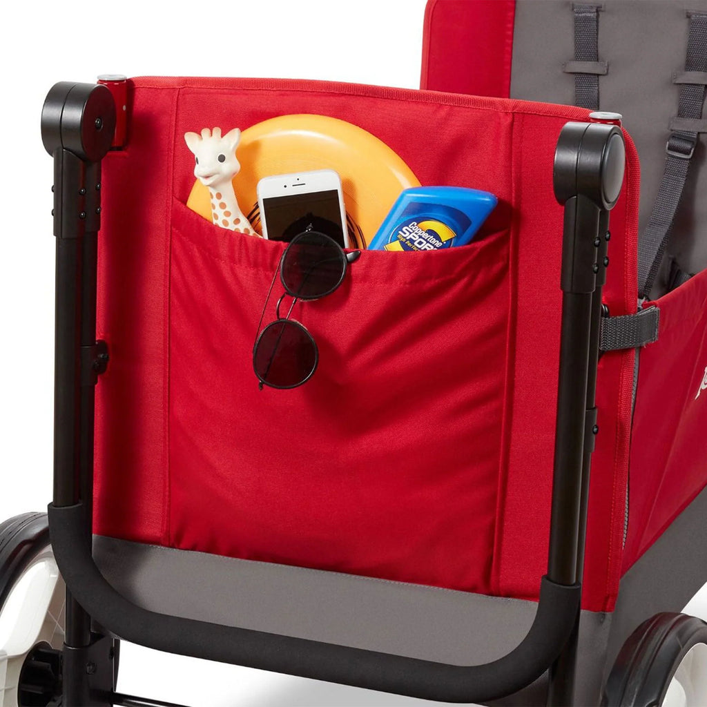 Radio Flyer Convertible Stroll N Wagon with Pull & Push Handle, Red/Black L75586