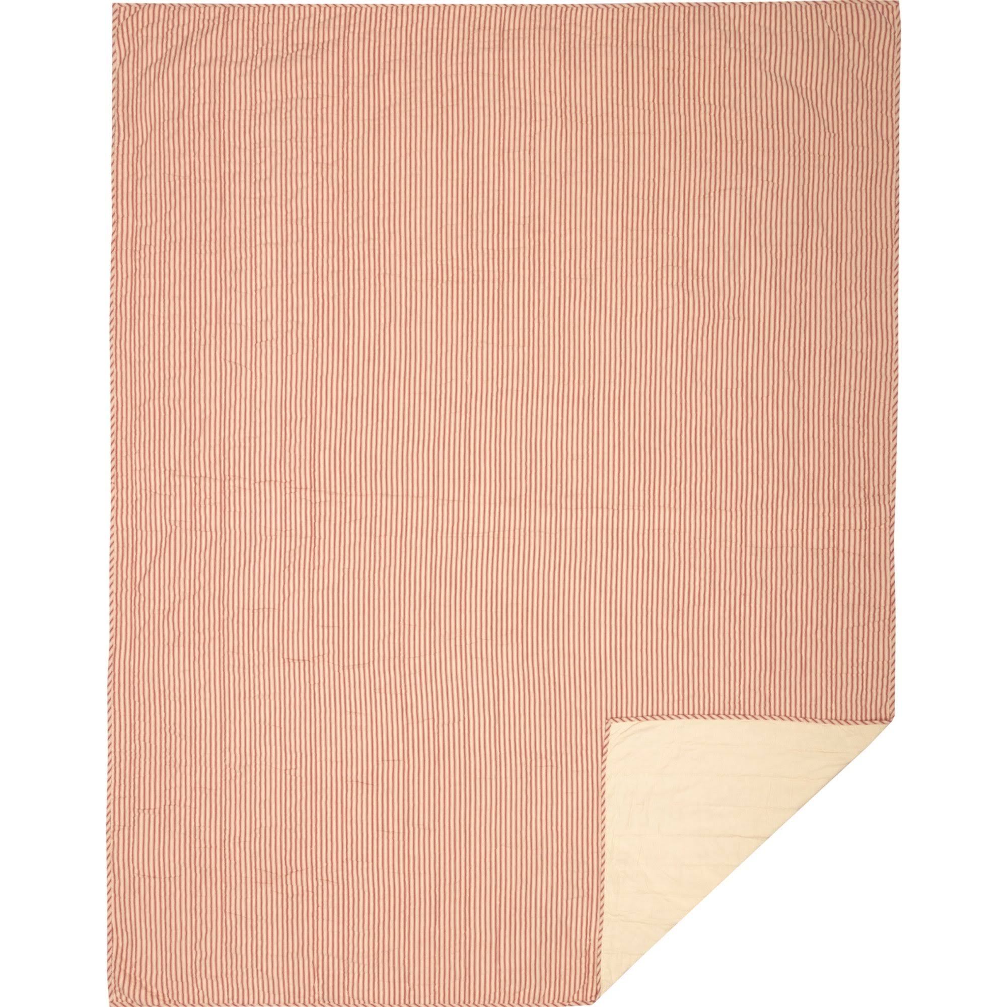 Sawyer Mill Blue Ticking Stripe Queen Quilt Coverlet L976166
