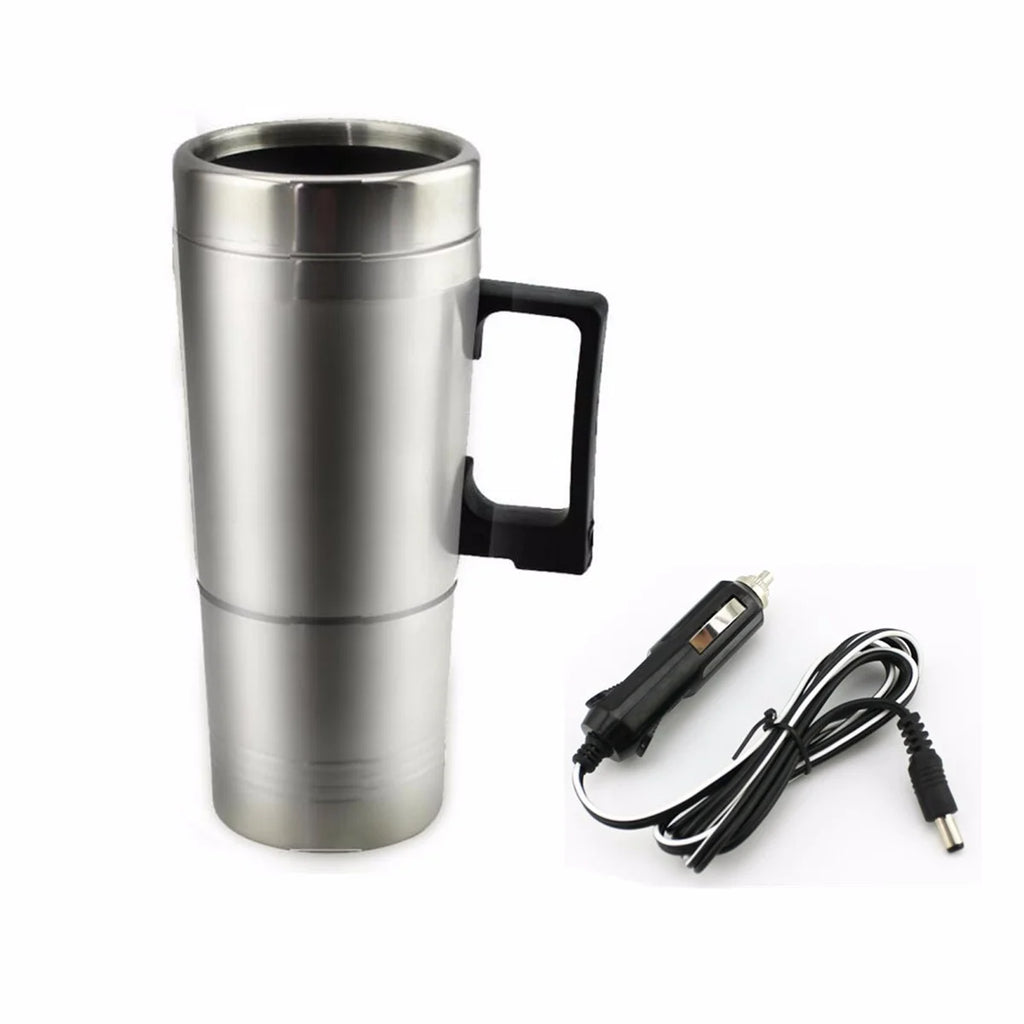 Stainless Steel 12V 500ml Car Heating Cup with Anti-Spill Lid R421121
