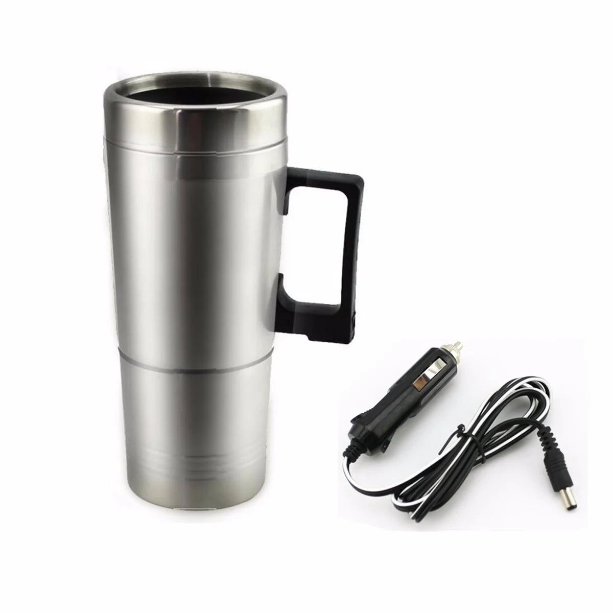 Stainless Steel 12V 500ml Car Heating Cup with Anti-Spill Lid R421121