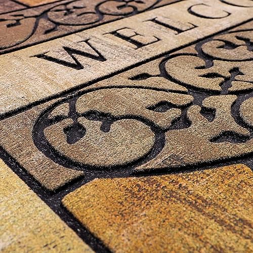 Durable Welcome Door Mats 24x36 Non-Slip Rubber Backing Outdoor Entry Mat C88828