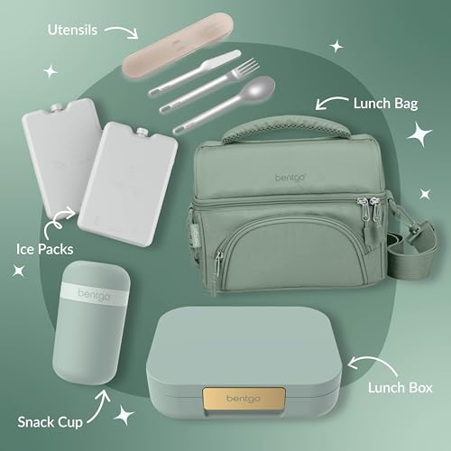 Bentgo Modern Adult & Teen Bento Lunch Box, Leak-Resistant, BPA-Free, Dark Gray G5523