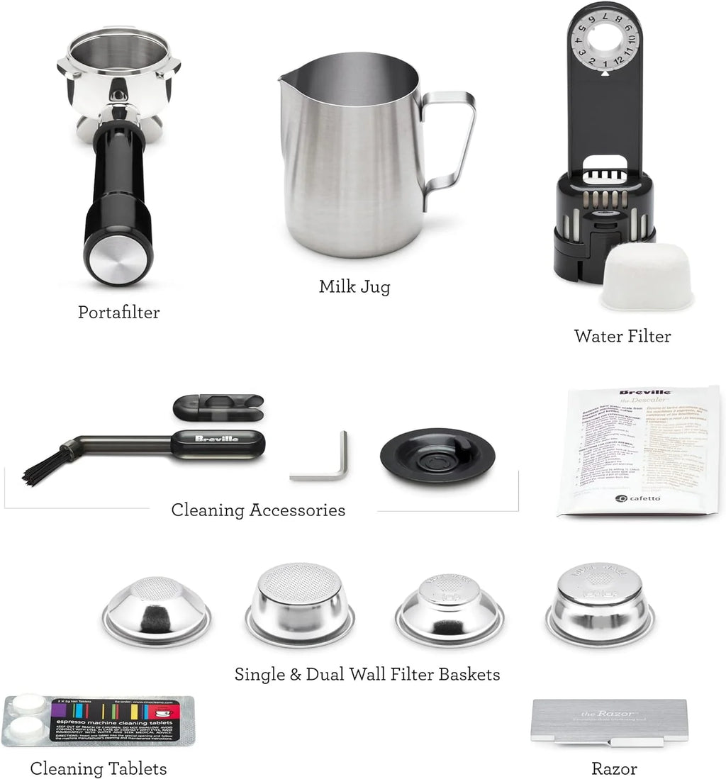 Breville Barista Express Impress Espresso Machine, 2L, Black Truffle L23039
