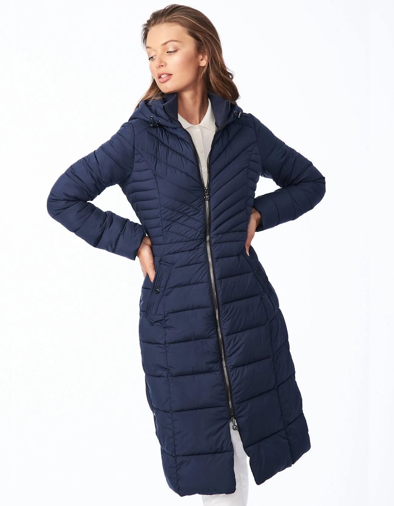 Bernardo Hooded Packable Puffer Coat - Deep Ocean