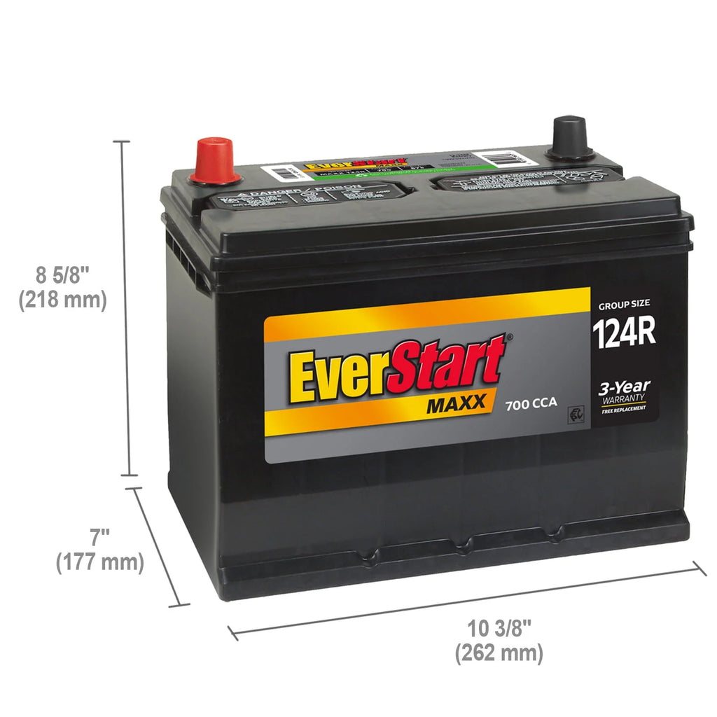 EverStart Maxx Lead Acid Automotive Battery Group Size 124R 12V 700 CCA C34091