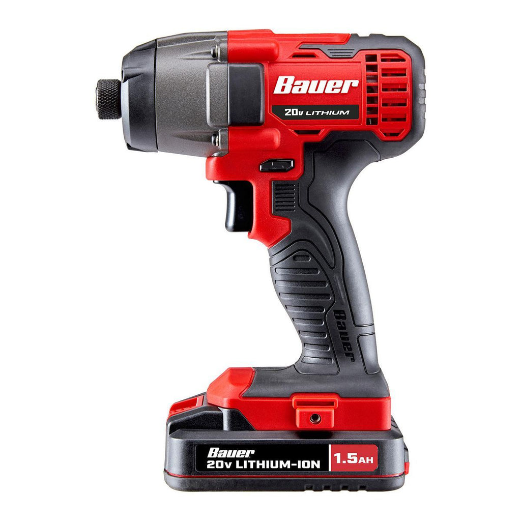 BAUER 20V Cordless Drill and Impact Driver Kit with 1.5 Ah Batteries and Charger S127969