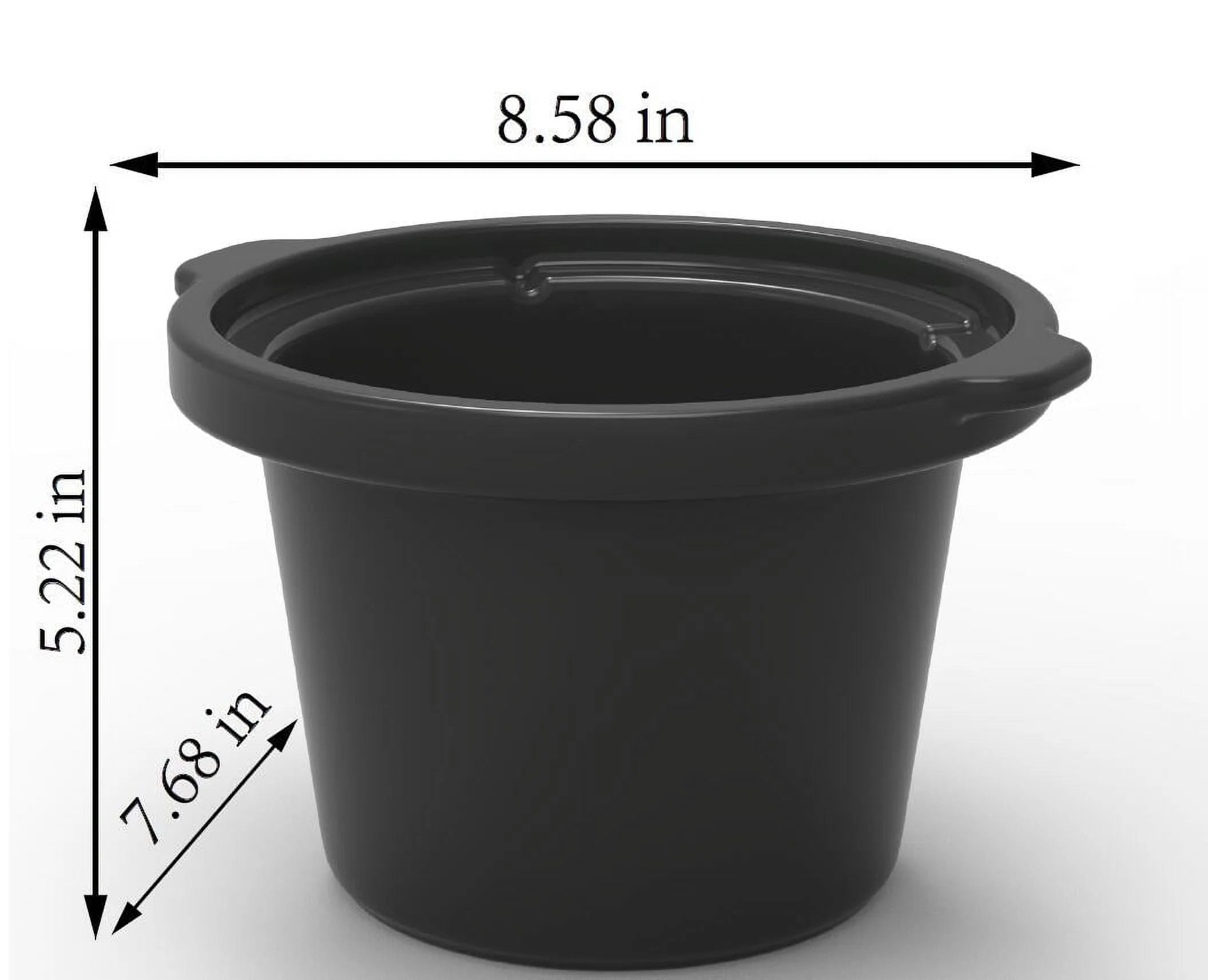 Mainstays 2 QT Slow Cooker, Matte Black, Removable Stoneware Pot C941