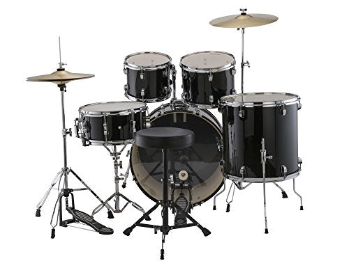 Ludwig LC170 Accent Fusion 5 Piece Drum Set with Hardware & Cymbals, Black W91125