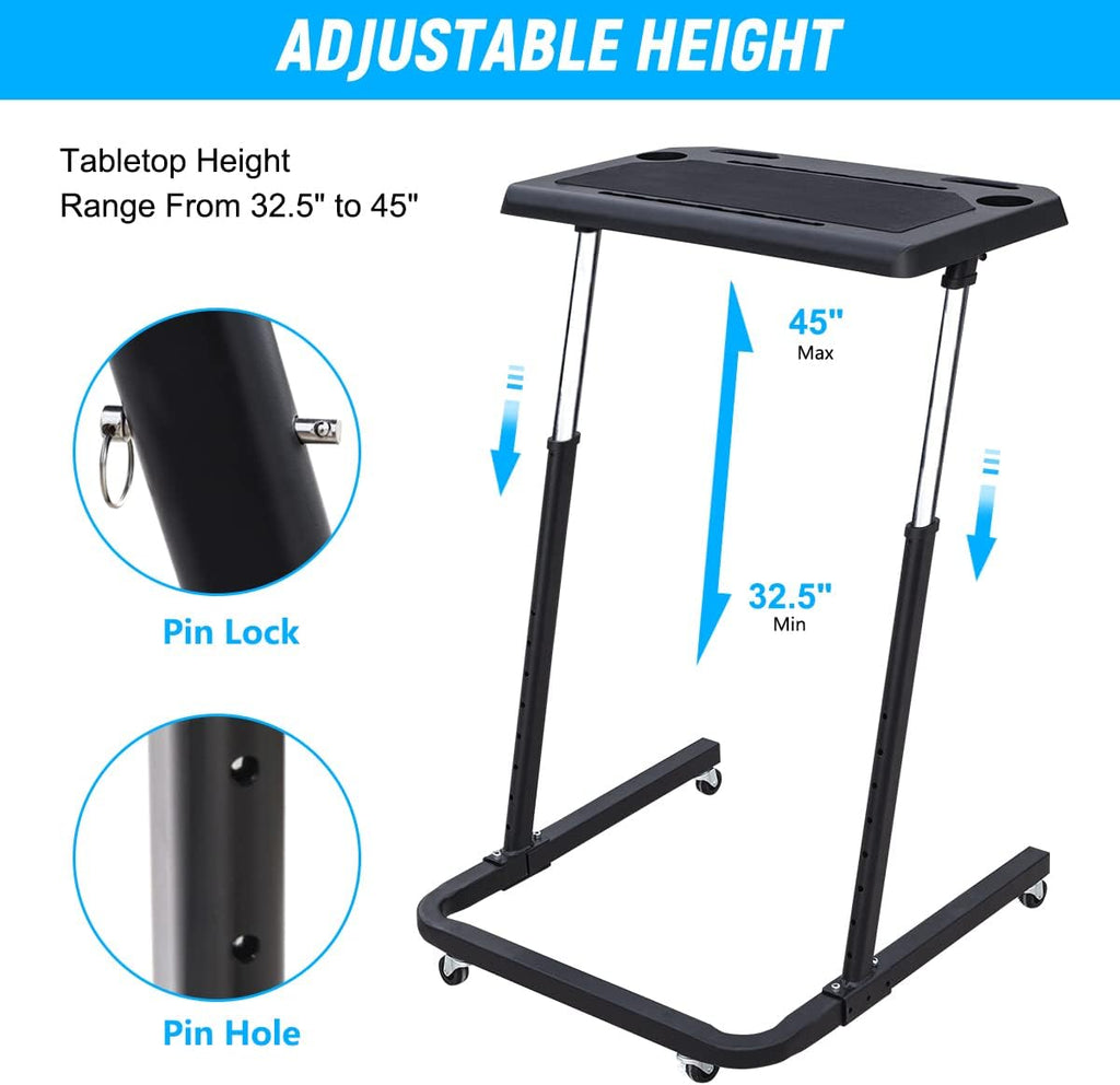Racketon Large Adjustable Bike Trainer Desk Portable Standing Desk Q4709