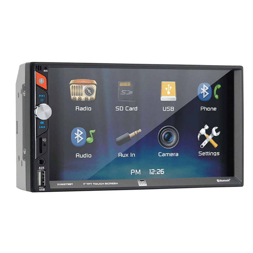 Dual Electronics XVM279BT 7 inch Double DIN Car Stereo with Bluetooth Touchscreen N698750