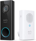 eufy Security, Wi-Fi Video Doorbell, 2K Resolution, No Monthly Fees, Local Storage, Human Detection, with Wireless Chime–Requires Existing Doorbell Wires and Installation Experience, 16-24 VAC, 30 VA