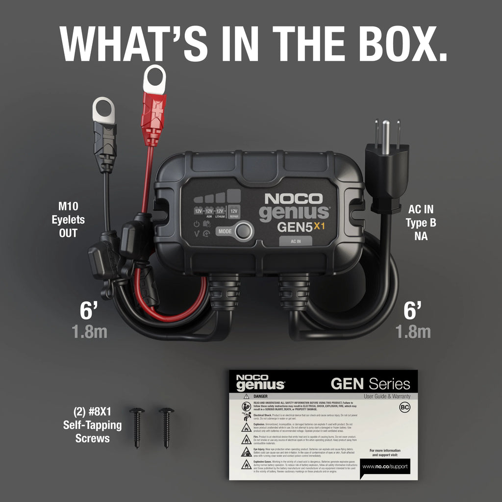 NOCO Genius GEN5X1 12V Onboard Battery Charger P803