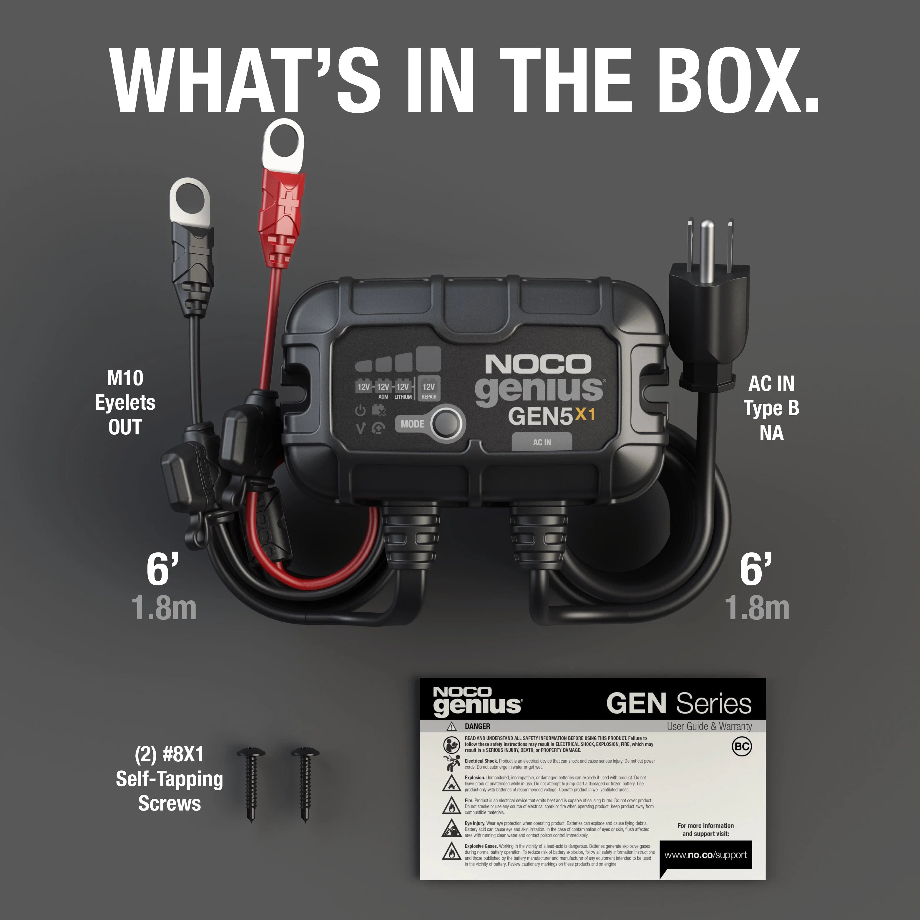 NOCO Genius GEN5X1 12V Onboard Battery Charger P803