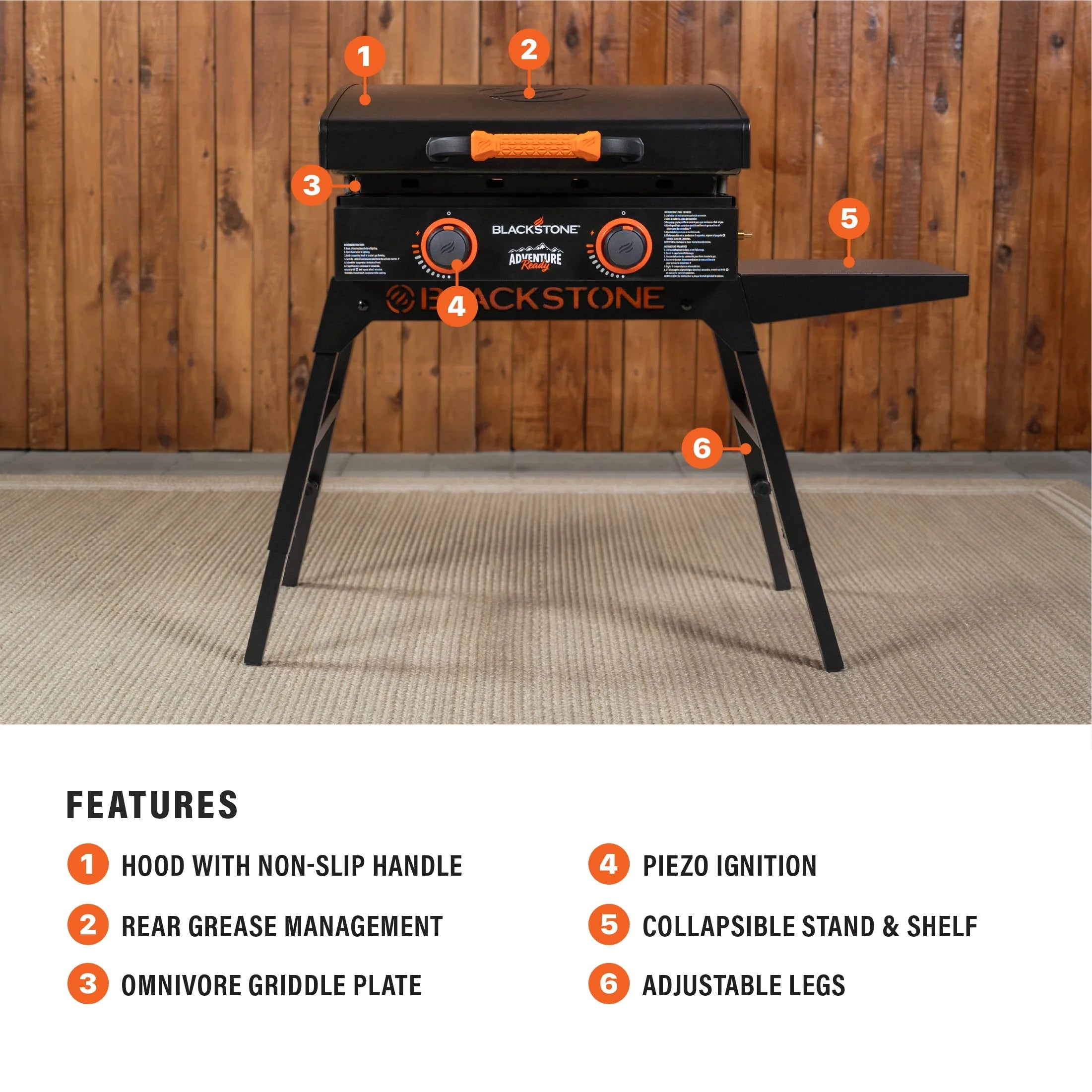 Blackstone Adventure Ready 22 Omnivore Propane Griddle with Stand D505348