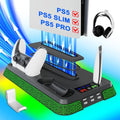 PS5 Stand and Cooling Station with LED Controller Charger for PlayStation 5 X4200