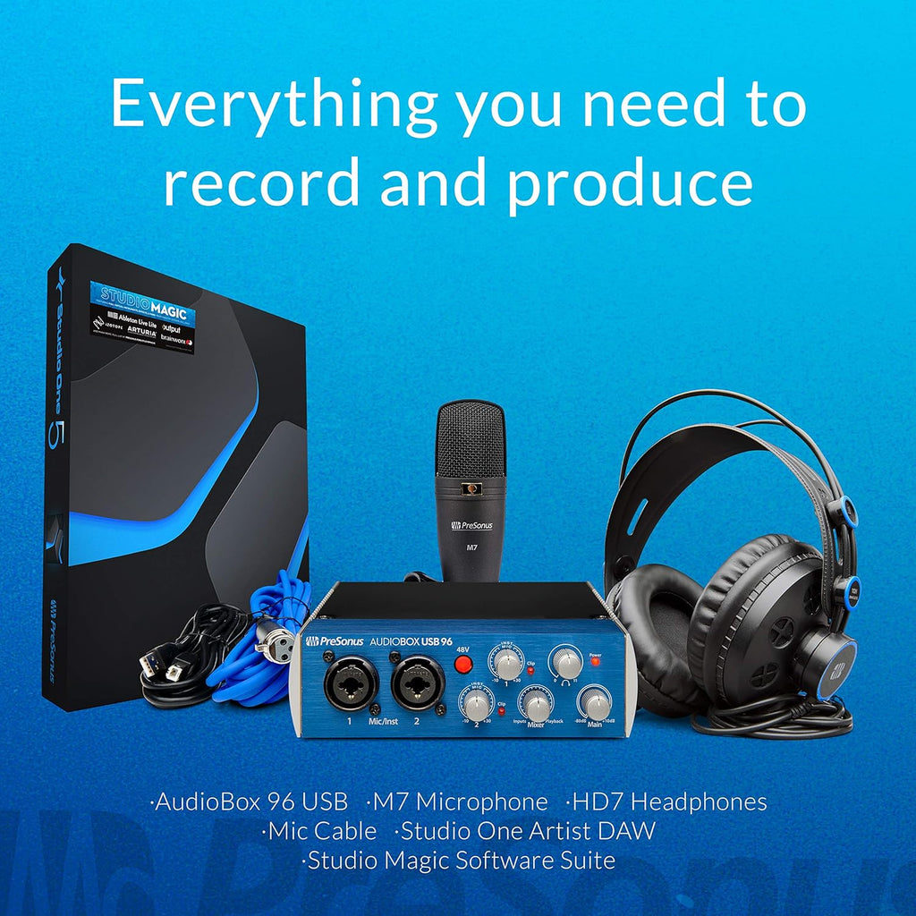 PreSonus AudioBox 96 Studio USB 2.0 Recording Bundle G271