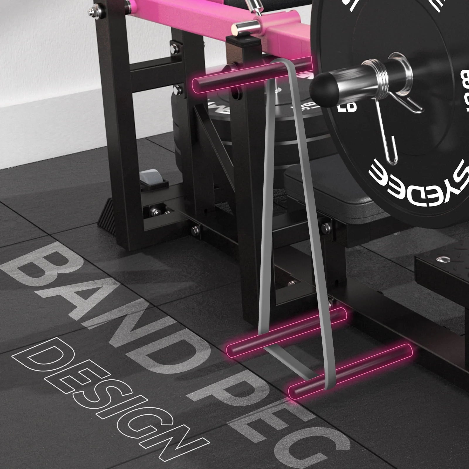 syedee Glute Bridge Machine, Heavy Duty Plate-Loaded Hip Thrust, Red J397479