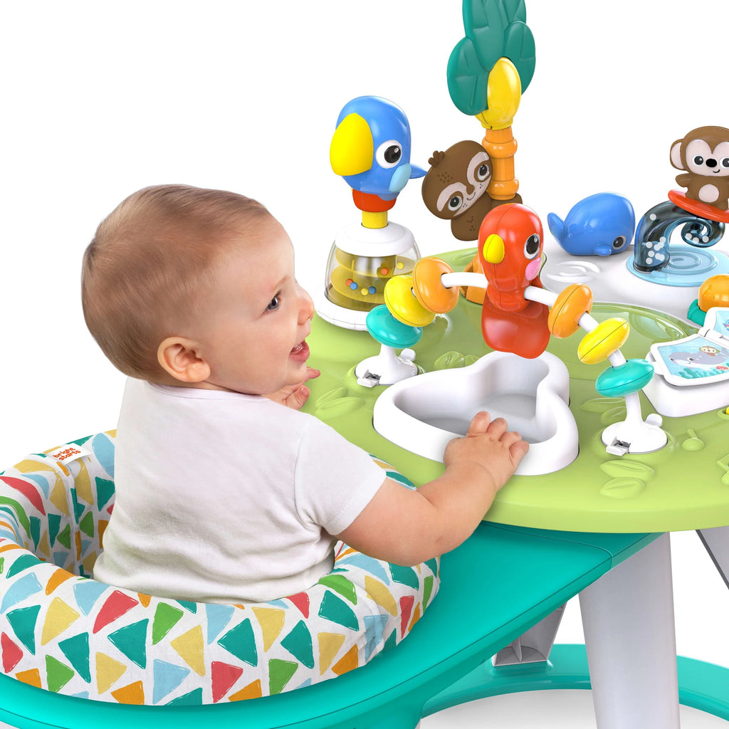 Bright Starts Around We Go 2-in-1 Baby Activity Center & Table, Tropic Coral J1927