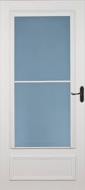 Larson Savannah 36-in x 81-in White Mid-View Wood Core Storm Door | 37085032