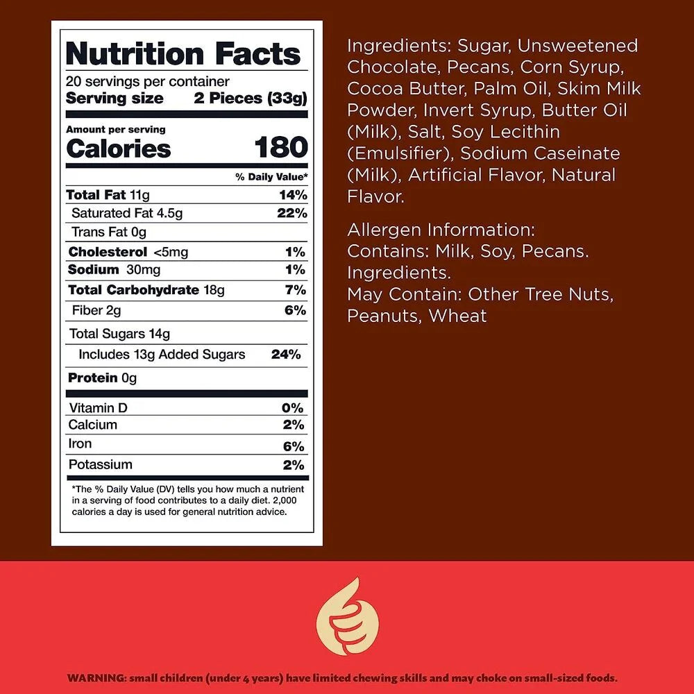 Dark Chocolate Caramel Pecan Clusters Candy, 24 oz F4209