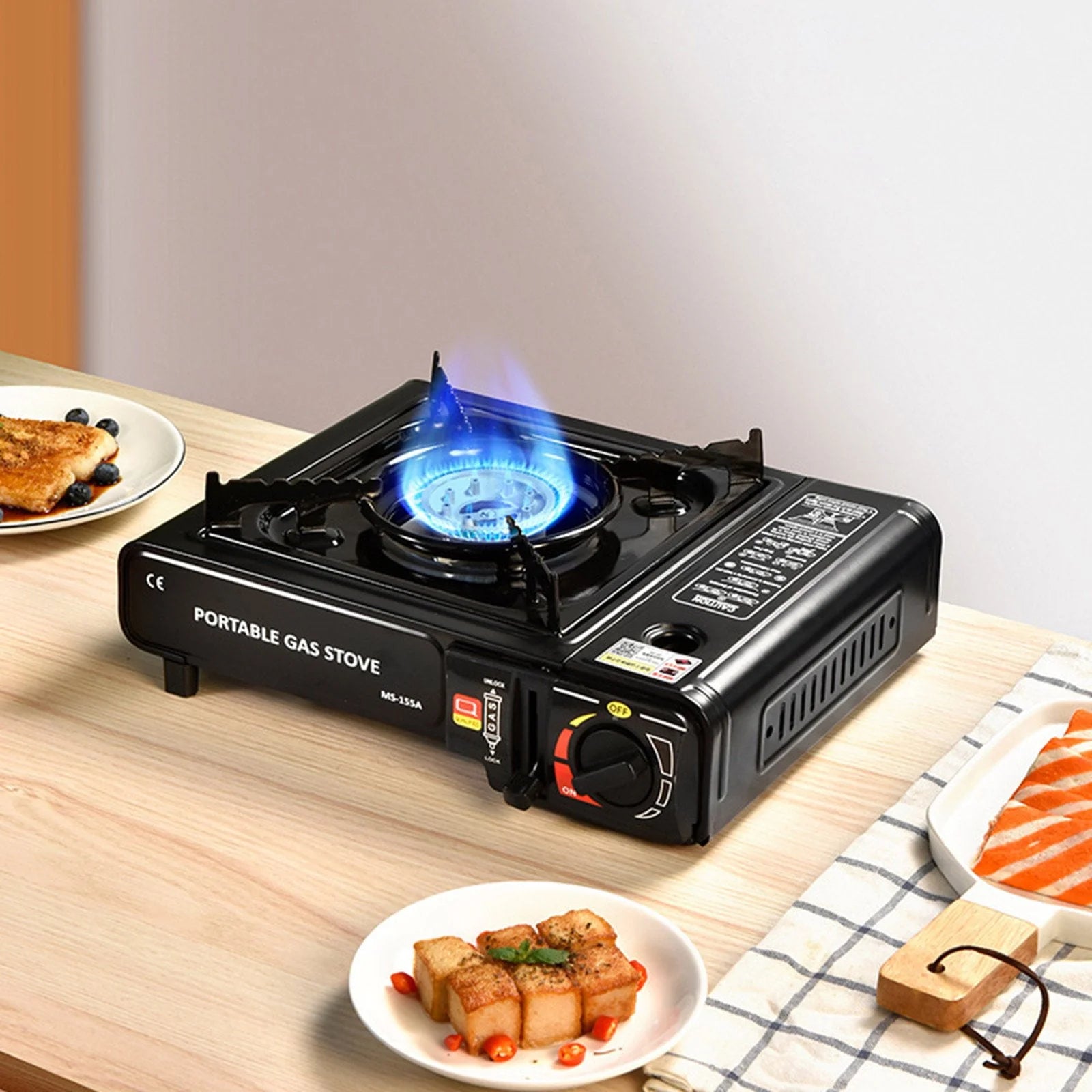 Portable Butane Camping Stove with Carrying Case M7376