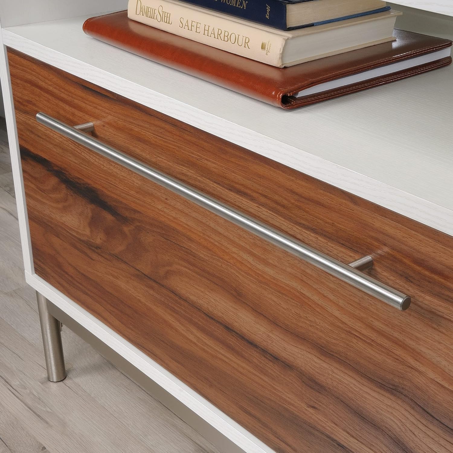 Sauder Vista Key Lateral File Pedestal, Pearl White F31249