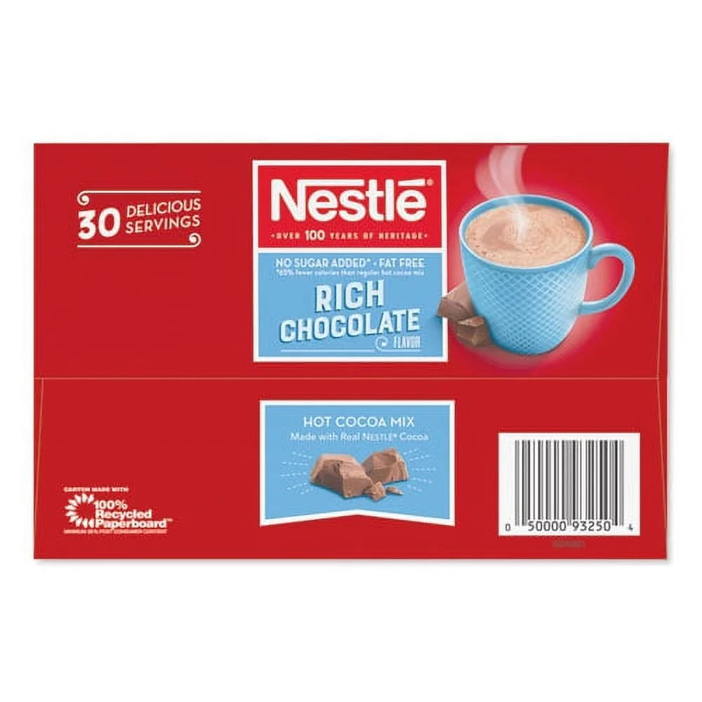 No-Sugar-Added Hot Cocoa Mix Envelopes, Rich Chocolate, 0.28 Oz Packet, 30/box, Bundle of 2 O165894