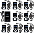 EXMAX EX-100 Wireless Tour Guide System Microphone Earphone Headset for Church Translation Simultaneous Interpreting Teaching Silent Live Conference Travel Interpretation(1 Transmitter 10 Receivers)