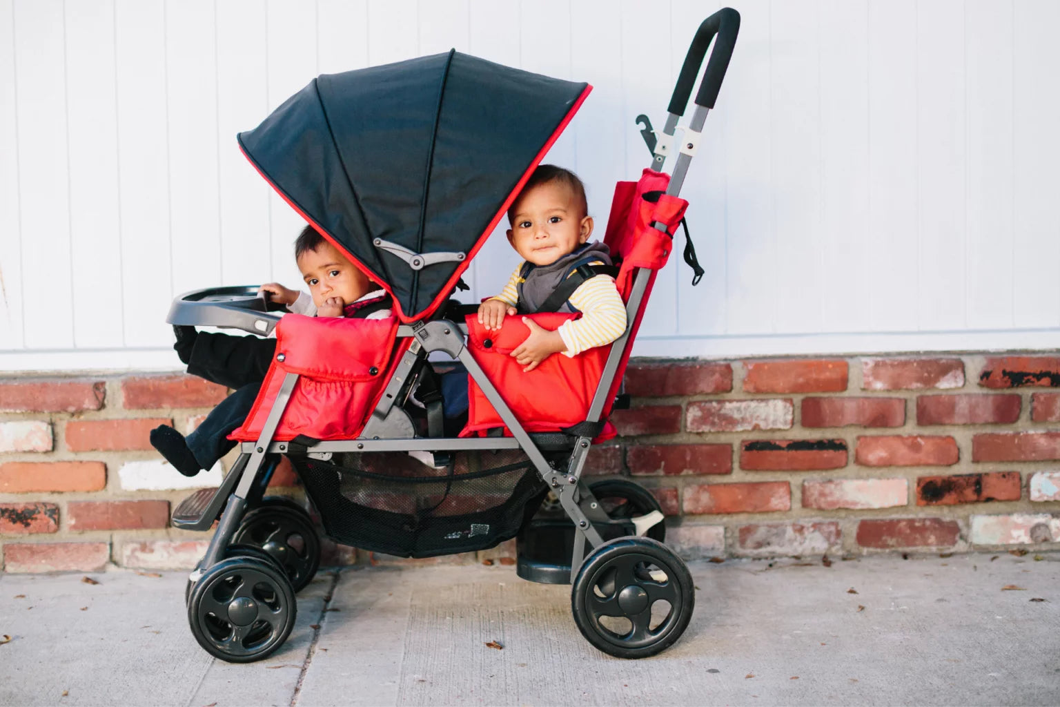 Joovy Caboose Too Sit and Stand Tandem Double Stroller, Red W498171