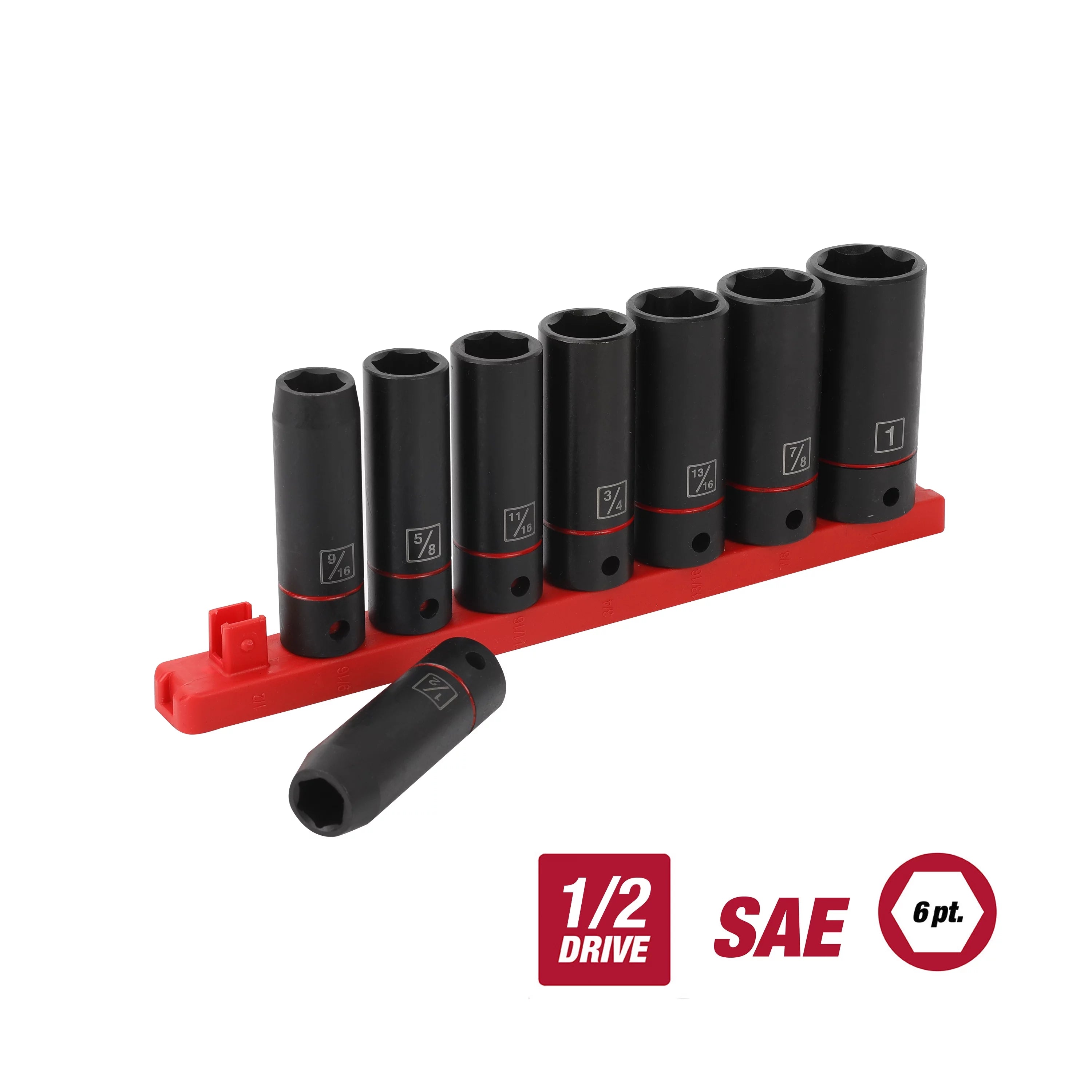 Hyper Tough 9-Piece 1/2 inch Drive Impact Socket Set H6664