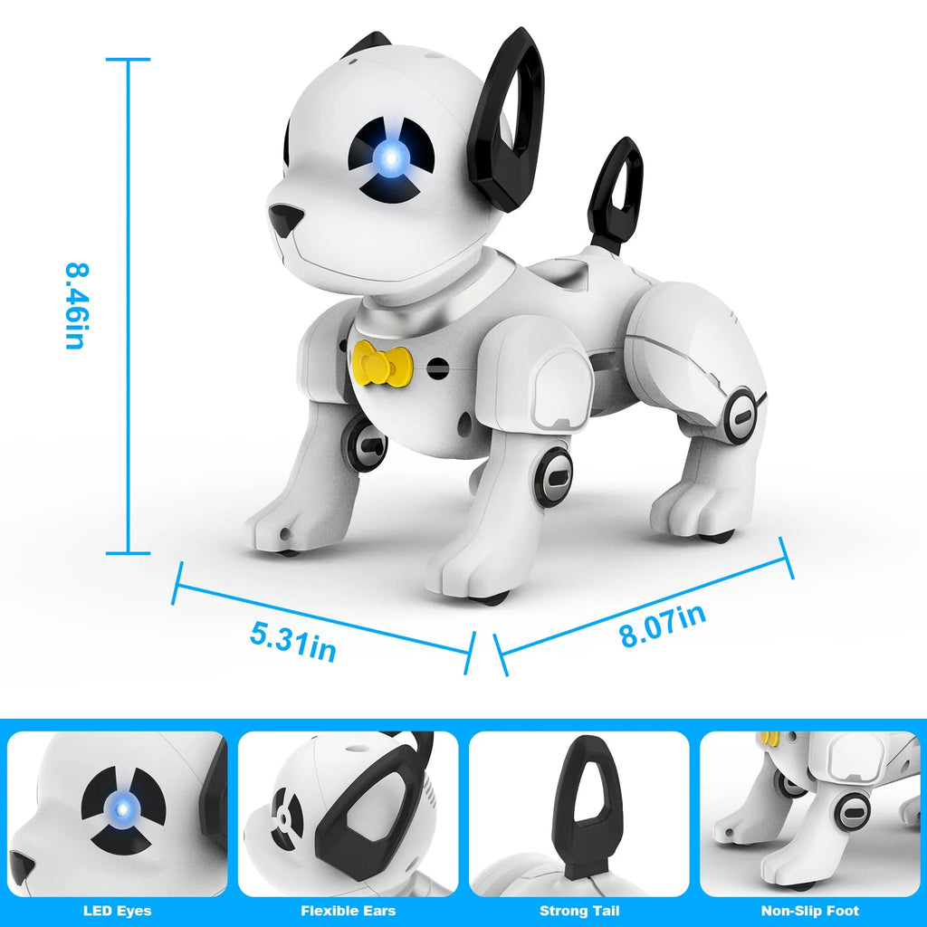 OALYIP Remote Control Robot Dog Toy, Interactive RC Stunt Pet for Kids Z4460