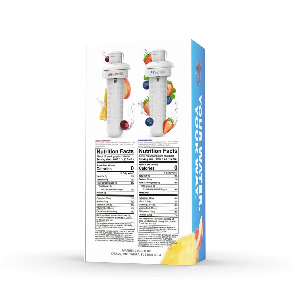 Cirkul 22oz Plastic Water Bottle Starter Kit with 2 Flavor Cartridges Z291756