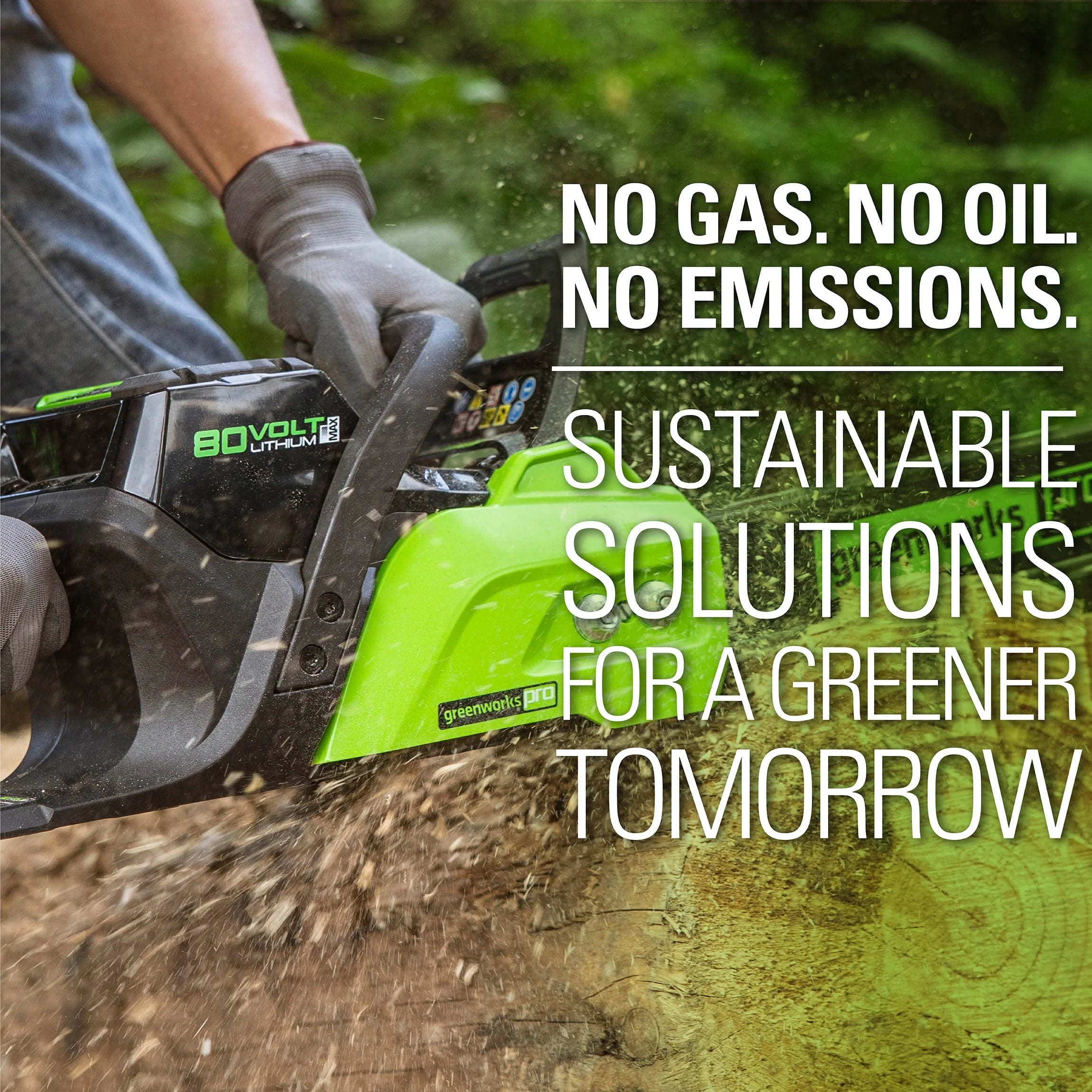 Greenworks 80V 18-inch Cordless Brushless Chainsaw Kit with 2.0 Ah Battery & Charger S659932