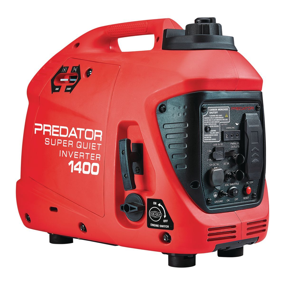 PREDATOR 1400 Watt Super Quiet Inverter Generator with CO SECURE Technology L35033