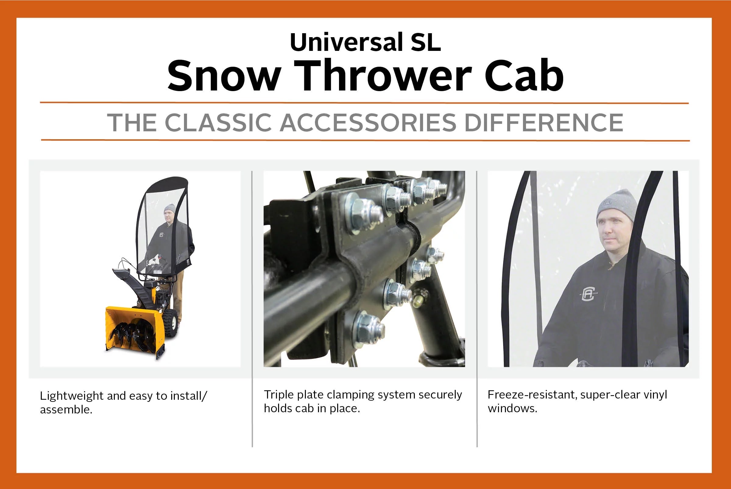 Classic Accessories Universal SL Snow Thrower Cab K376